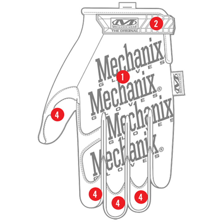 ΓΑΝΤΙΑ MECHANIX, The Original, Size XL
