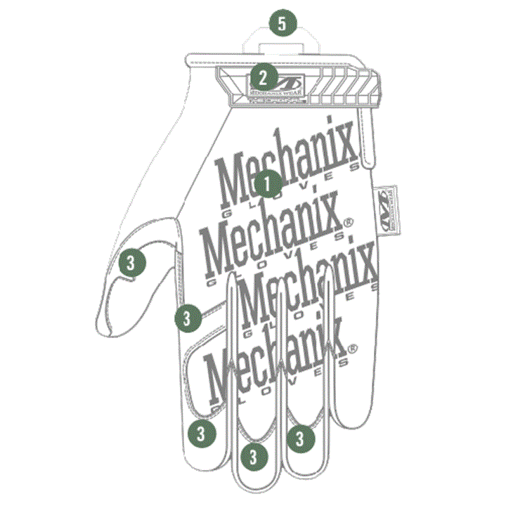 ΓΑΝΤΙΑ MECHANIX, The Original, Covert, BLACK, Size - XXL