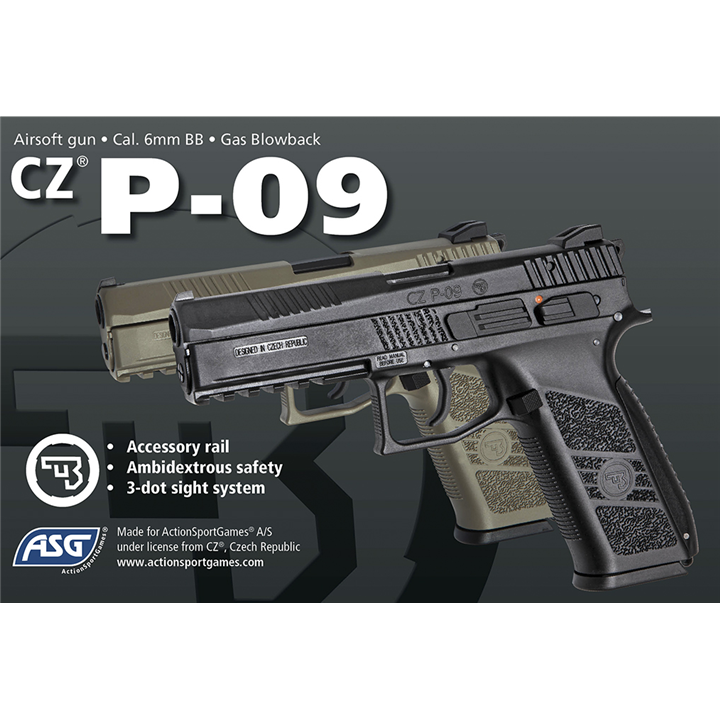 ΠΙΣΤΟΛΙ SOFT GBB, ASG CZ P-09, FDE full color