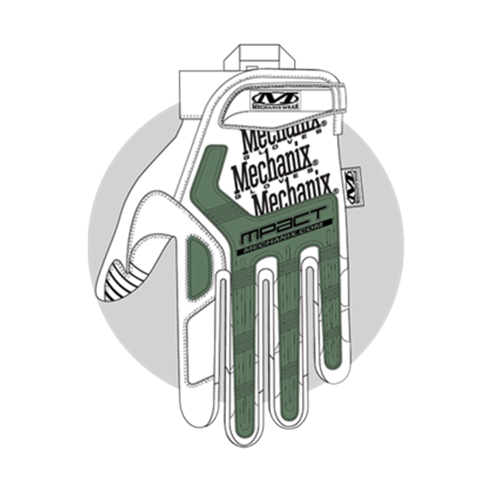 ΓΑΝΤΙΑ MECHANIX, M-Pact, Wolf Grey, Size M