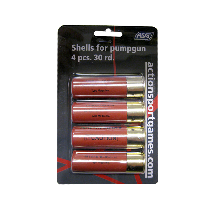 Shells for pumpgun, 4 pc. 30 rd.