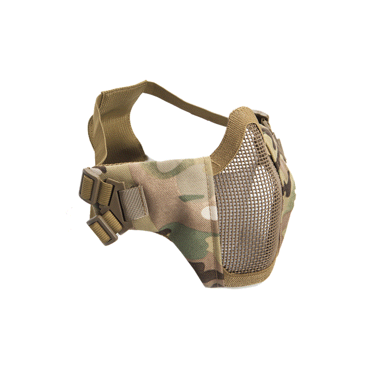 ΜΑΣΚΑ SOFT, Mesh Mask,ckeek pad, metal, lower half, Multicam