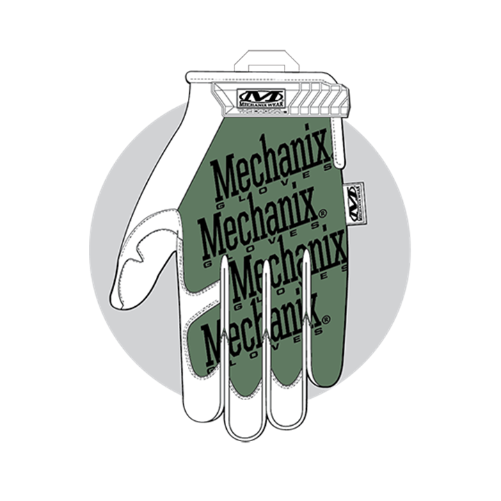 ΓΑΝΤΙΑ MECHANIX, The Original, Olive Drab, Size MD
