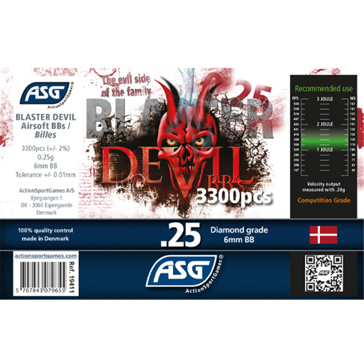 ΜΠΙΛΙΕΣ SOFT BLASTER DEVIL 0.25g / 3300pcs