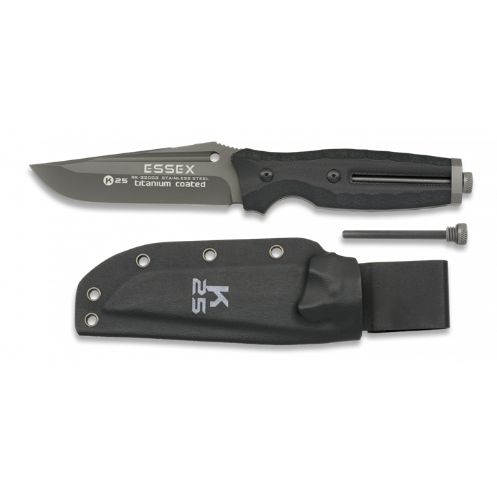 ΜΑΧΑΙΡΙ K25, ESSEX. Titanium + firestarter