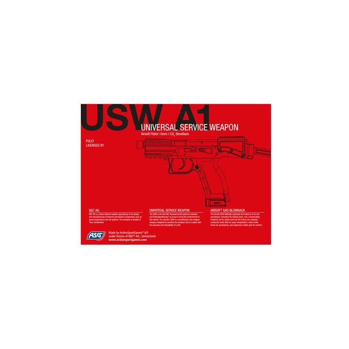 Πιστόλι Soft GBB, CO2, MS, B&T USW A1, BLK