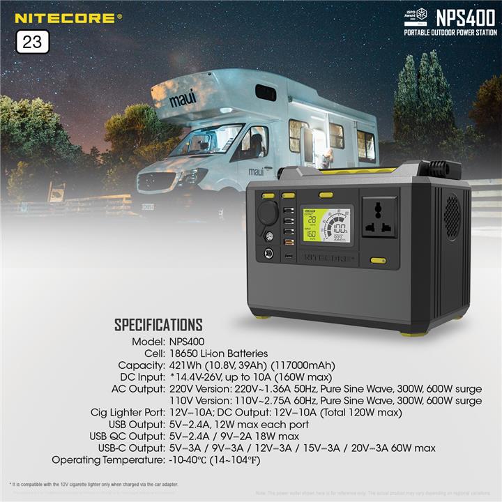 POWER STATION NITECORE NPS400, 117000mAh
