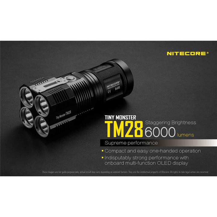 FLASHLIGHT LED NITECORE Tiny Monster TM28, 6000 lumens 