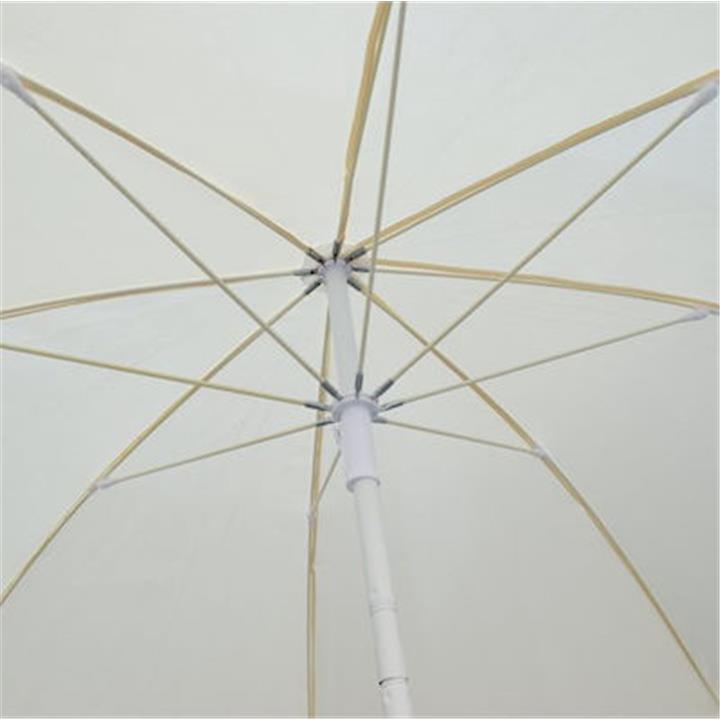 ΟΜΠΡΕΛΑ ΘΑΛΑΣΣΗΣ 8 FIBERGLASS ΑΚΤΙΝΕΣ 2.00μ ΛΕΥΚΗ