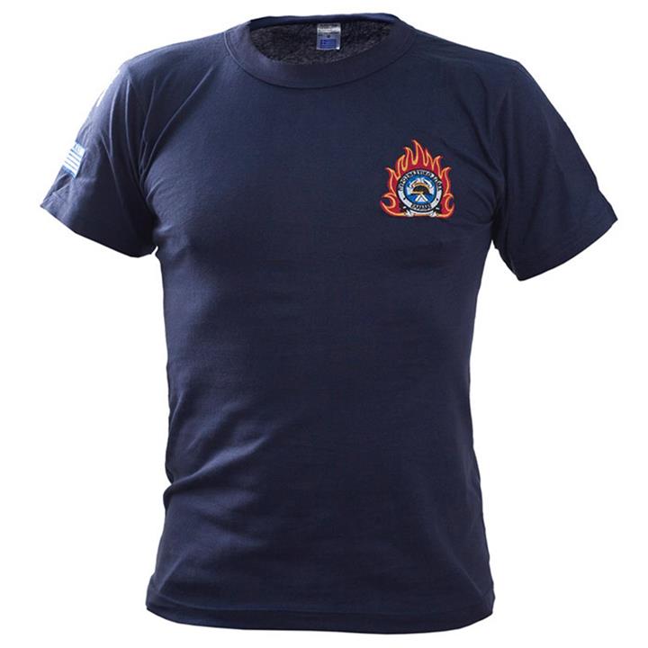 Μπλουζάκι μακό με κέντημα Πυροσβεστικής