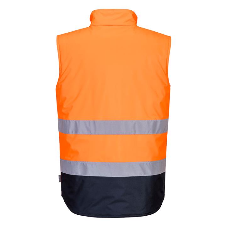 S267 - Ανακλαστικό Αμάνικο Μπουφάν Δίχρωμο