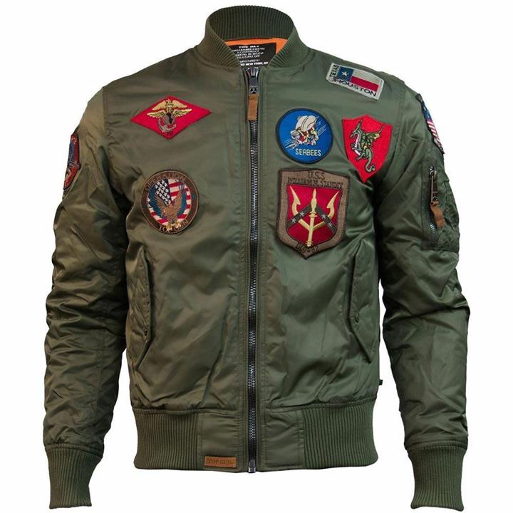 Top Gun® MA-1 Nylon Bomber Jacket with Patches