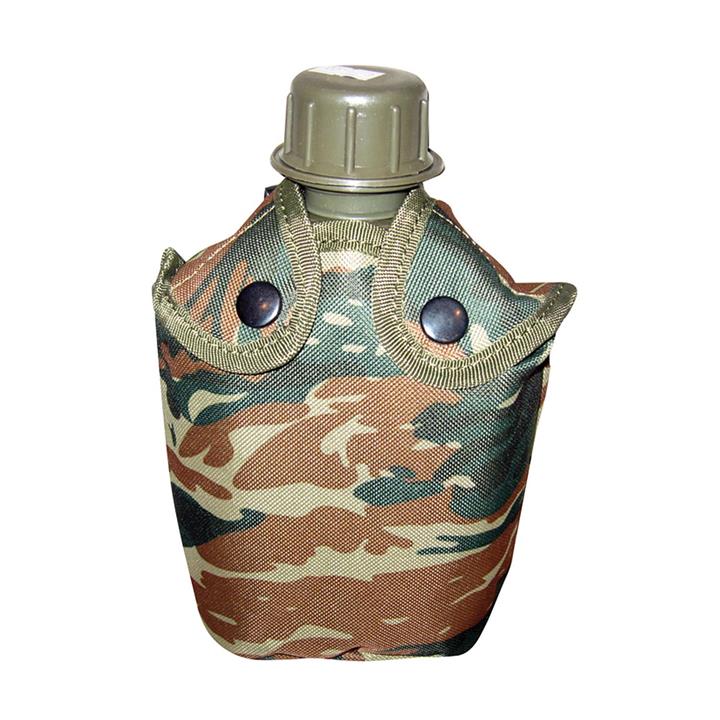 Παγούρι στρατιωτικό πλαστικό με ελληνικής παραλλαγής κάλυμμα