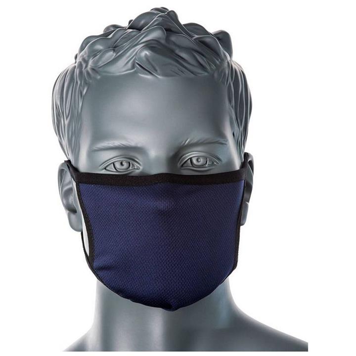 Portwest CV35 NAVY - Υφασμάτινη Πιστοποιημένη Αντιμικροβιακή μάσκα 3ply (1 τεμ.)