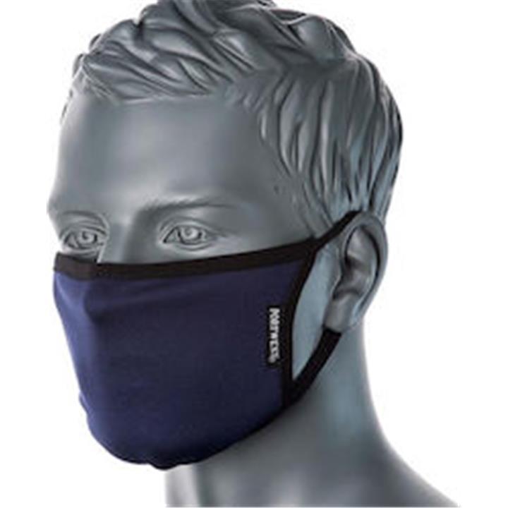 Portwest CV35 NAVY - Υφασμάτινη Πιστοποιημένη Αντιμικροβιακή μάσκα 3ply (1 τεμ.)