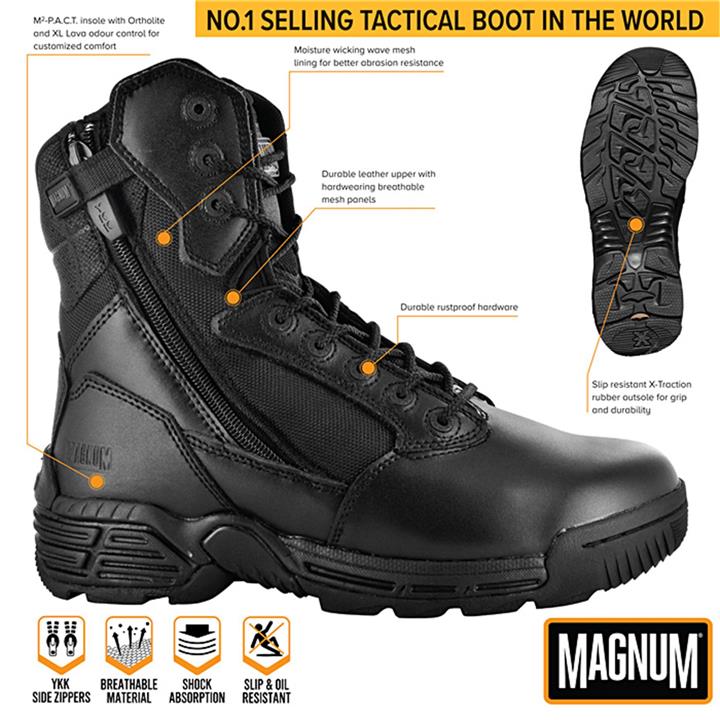 Άρβυλο Magnum Stealth Force 8.0 DSZ με δύο φερμουάρ, ύφασμα - δέρμα