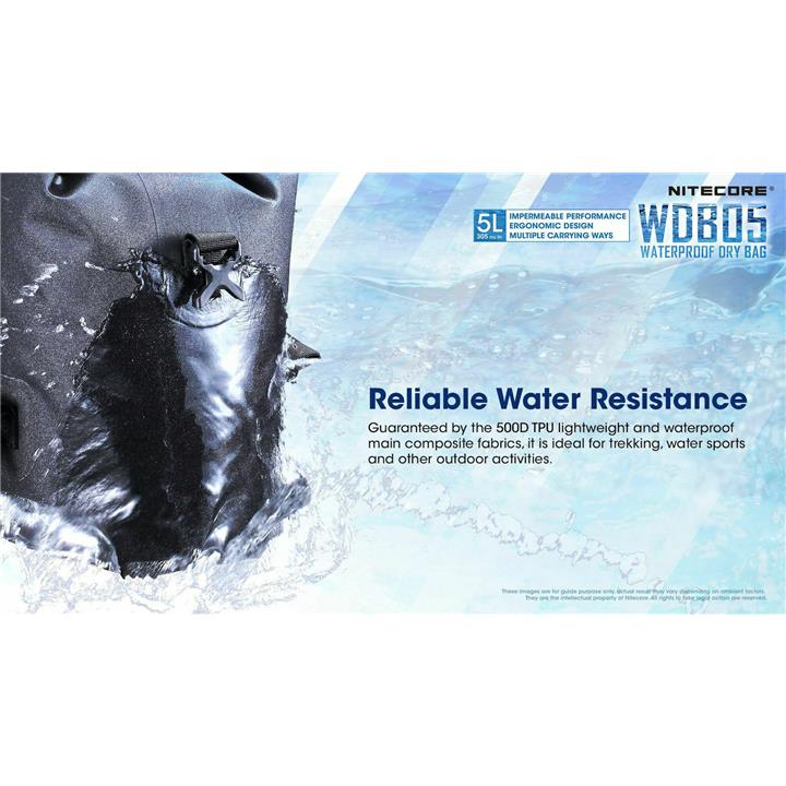 Σάκος Αδιάβροχος NITECORE 5L - DRY BAG 