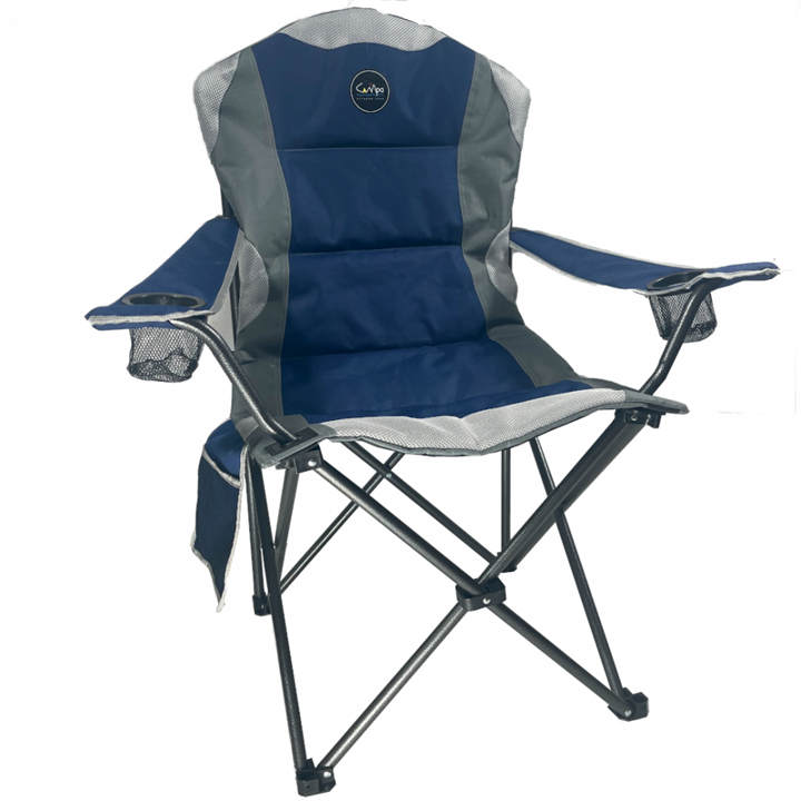 Campo Rest Deluxe Καρέκλα Παραλίας με Ατσάλινο Σκελετό σε Μπλε Χρώμα