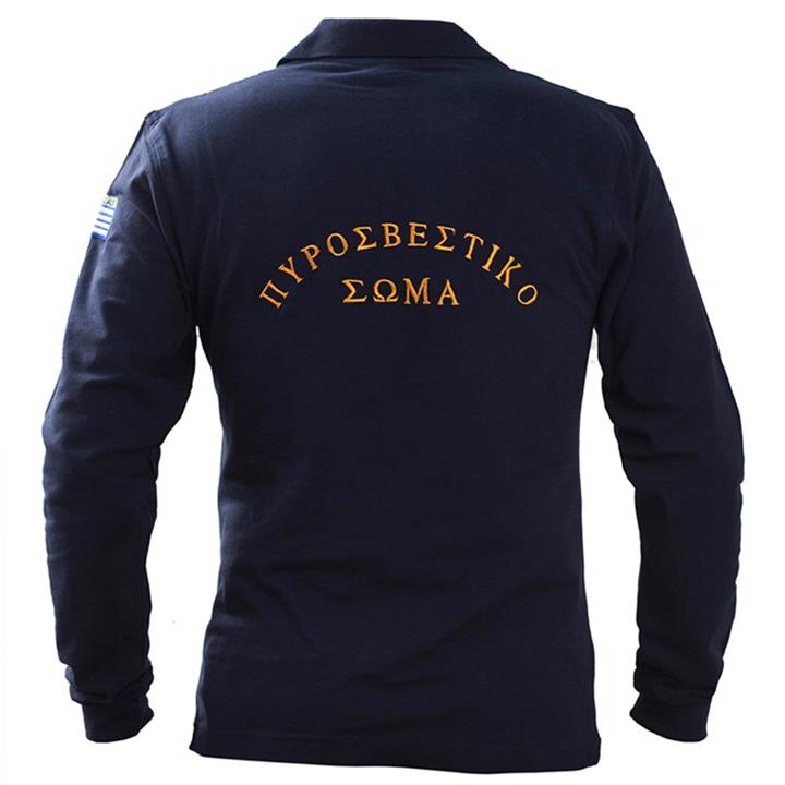 Μπλουζάκι ΠΟΛΟ μακρύ μανίκι με κέντημα Πυροσβεστικής