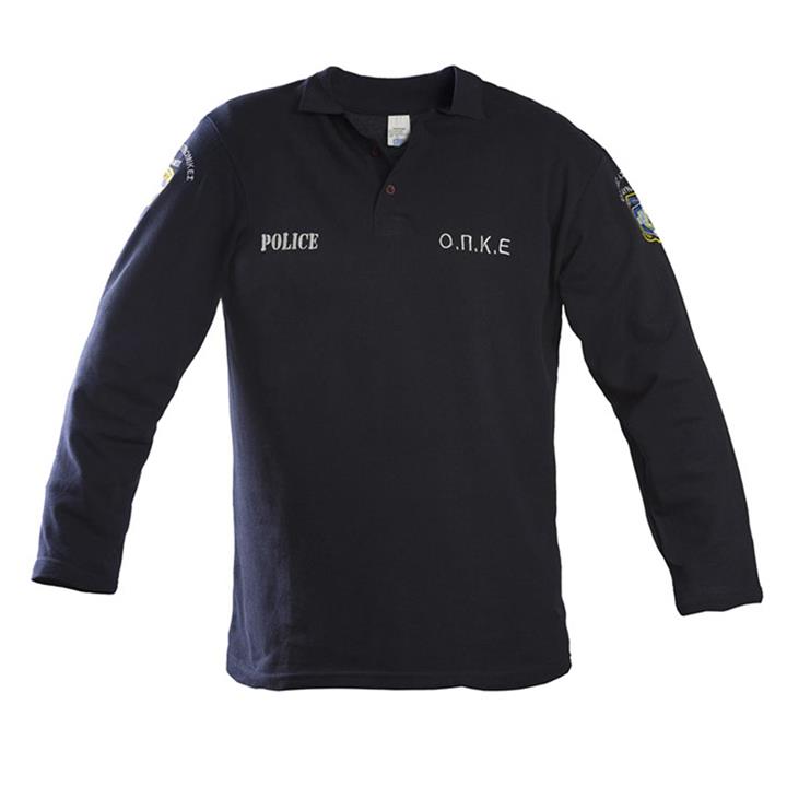 Μπλουζάκι ΠΟΛΟ μακρύ μανίκι με κέντημα (Ο.Π.Κ.Ε., Ε.Κ.Α.Μ.)