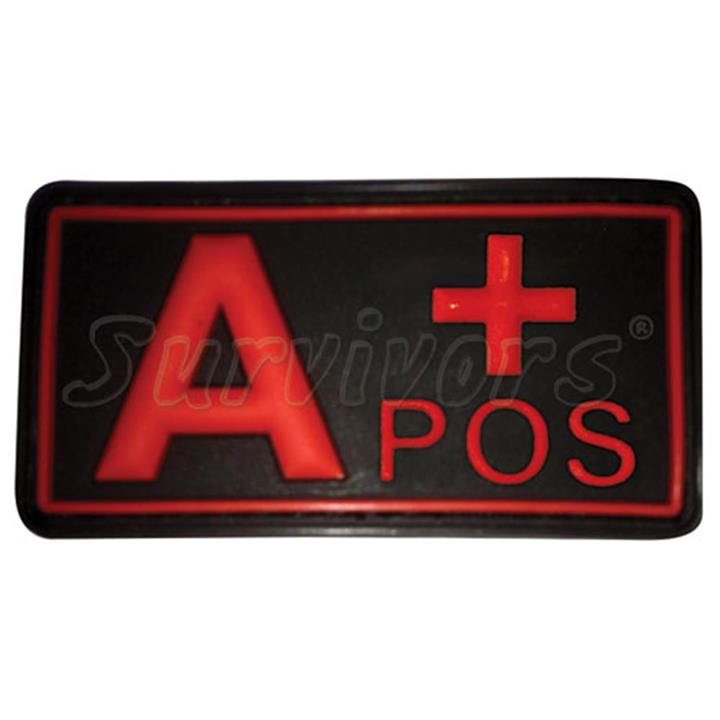 Σήματα ομάδες αίματος 3D (μαύρο – κόκκινο)